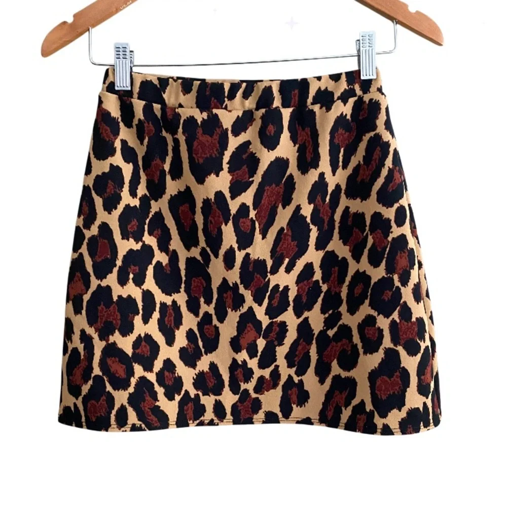 Olivia Rae: Leopard Print Mini Skirt